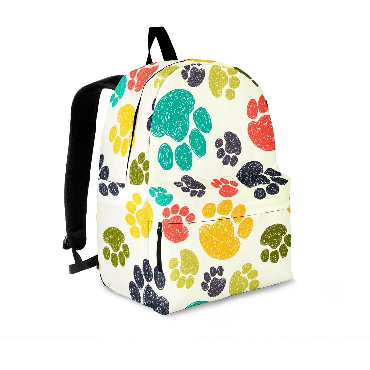 Colorful Doodle Paw Backpack-grizzshop