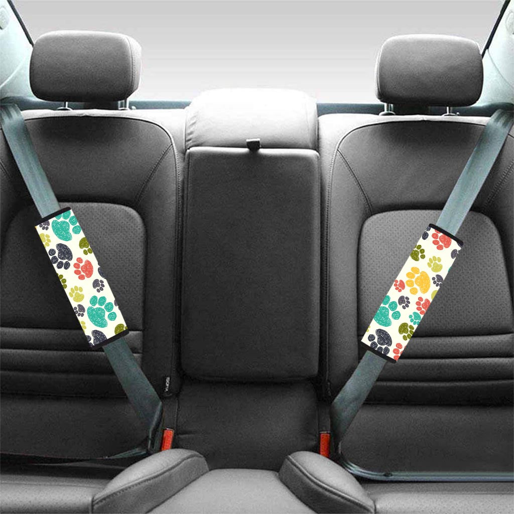 Colorful Doodle Paw Seat Belt Cover-grizzshop