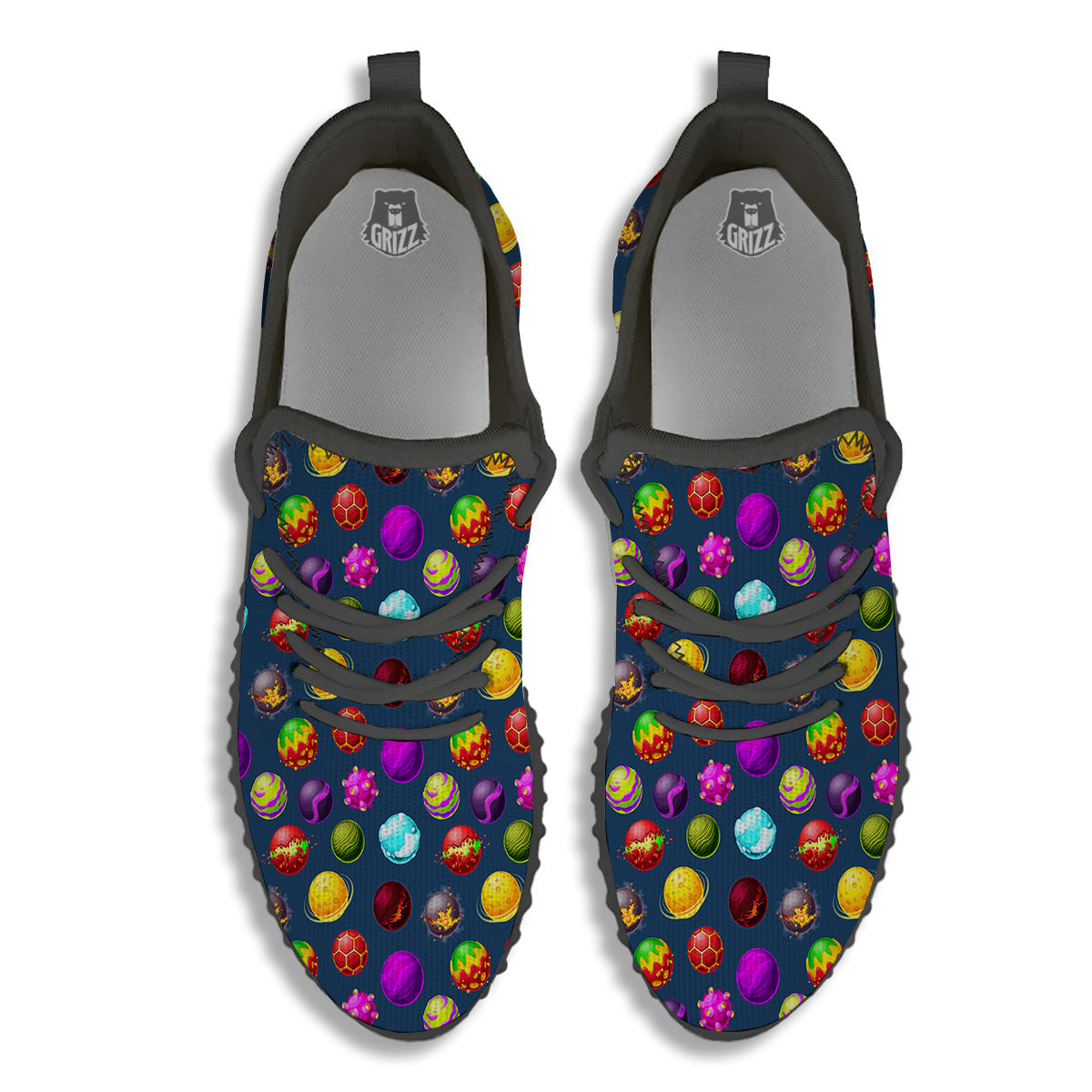 Colorful Galaxy Planets And Space Stars Print Pattern Black Walking Shoes-grizzshop