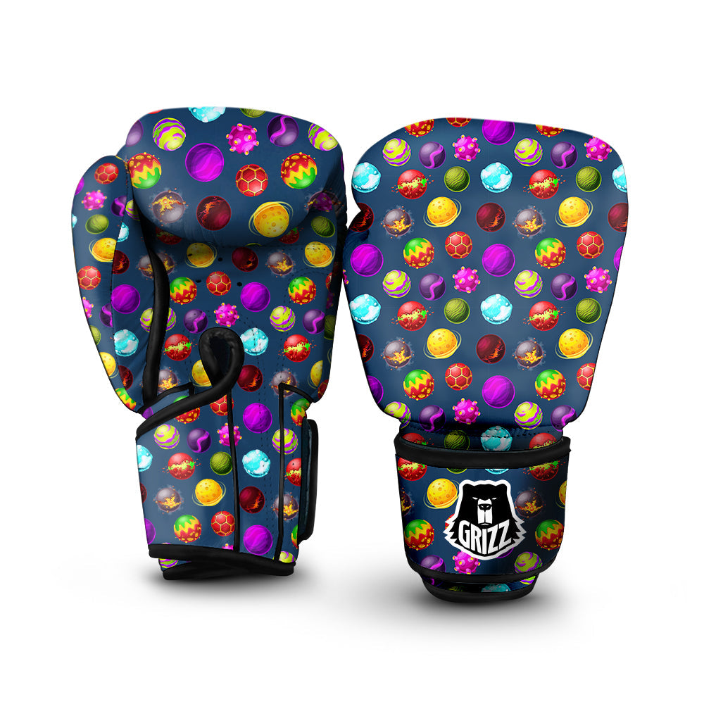 Colorful Galaxy Planets And Space Stars Print Pattern Boxing Gloves-grizzshop
