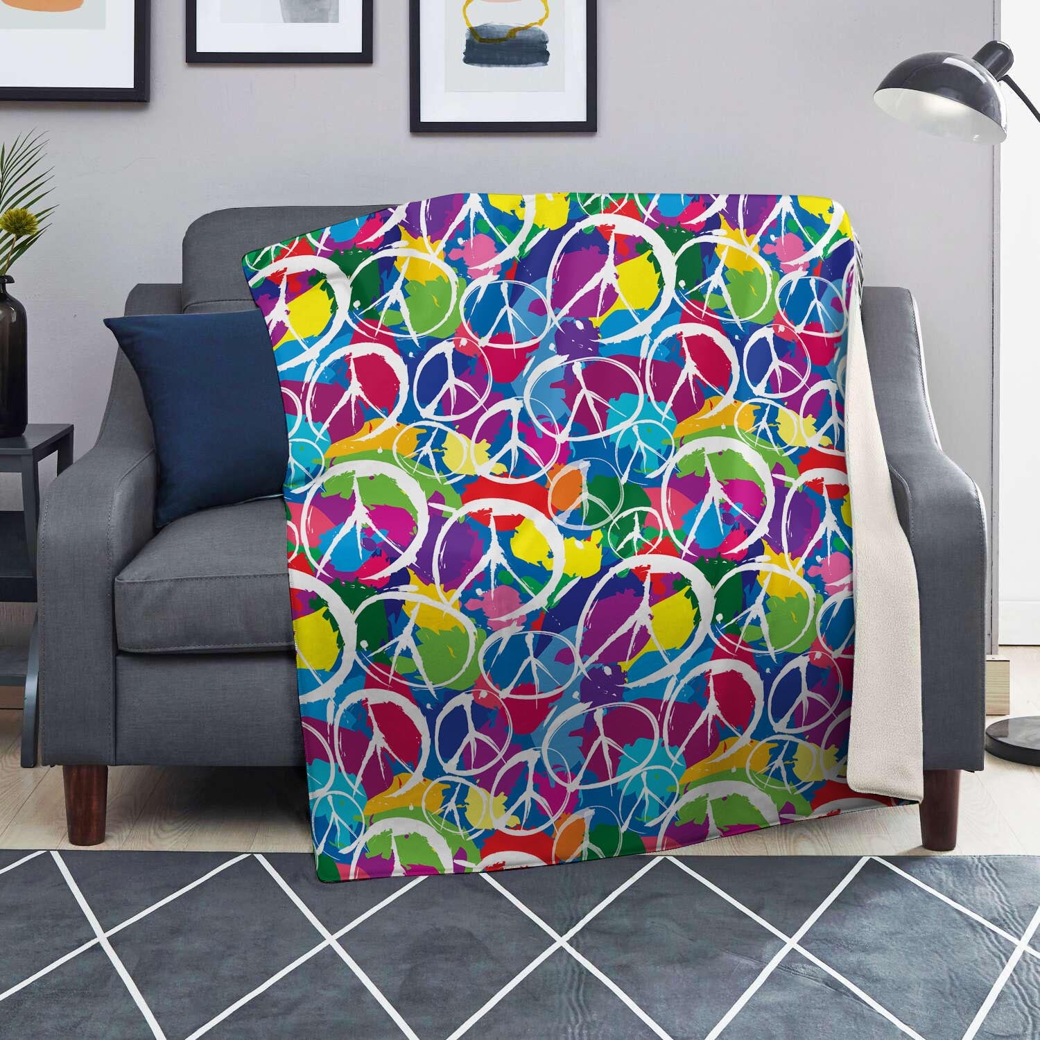 Colorful Hippie Blanket-grizzshop