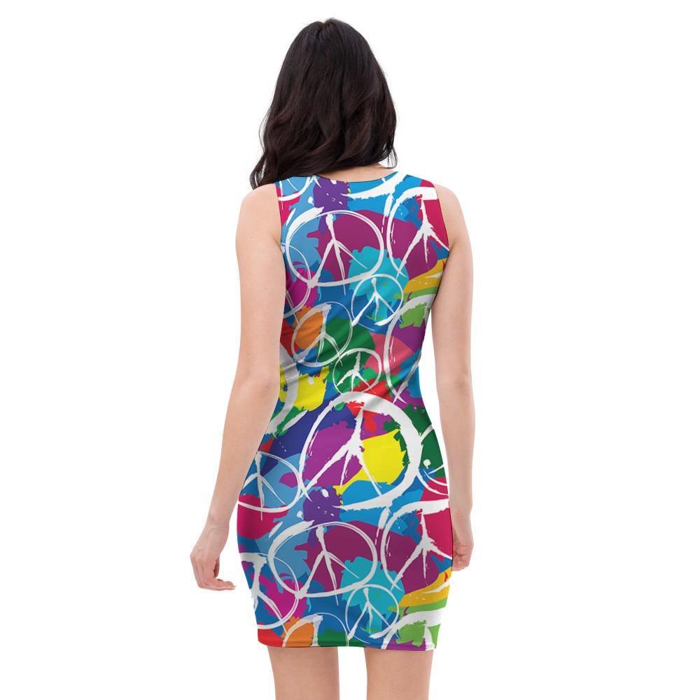 Colorful Hippie Bodycon Dress-grizzshop