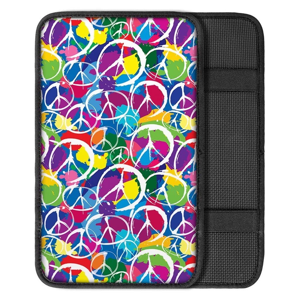 Colorful Hippie Car Console Cover-grizzshop