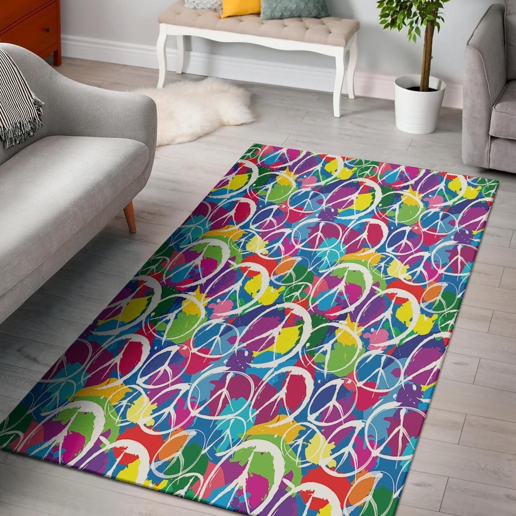 Colorful Hippie Floor Mat-grizzshop