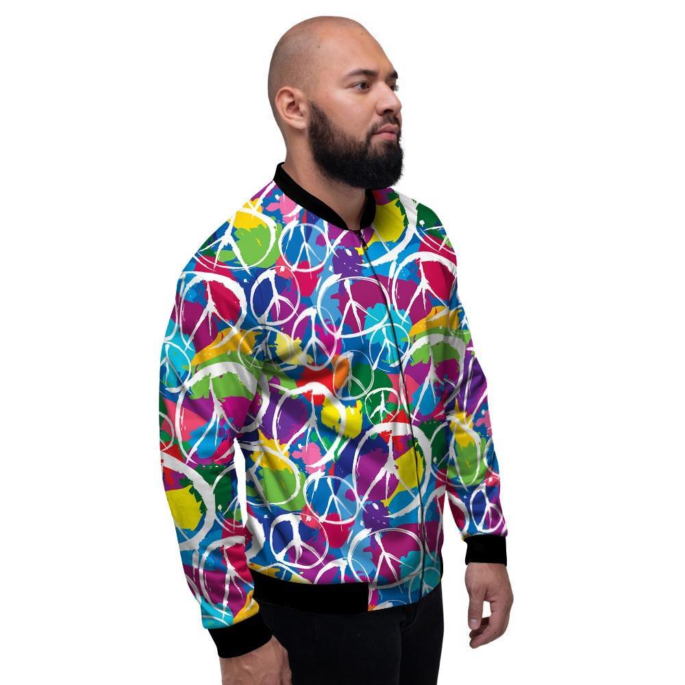 Colorful Hippie Men's Bomber Jacket-grizzshop