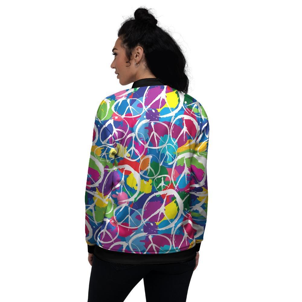 Colorful Hippie Women's Bomber Jacket-grizzshop