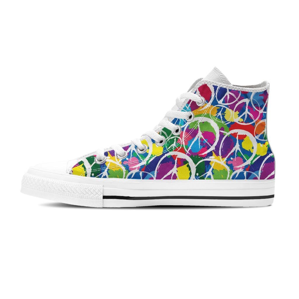 Colorful Hippie Women's High Top Shoes-grizzshop