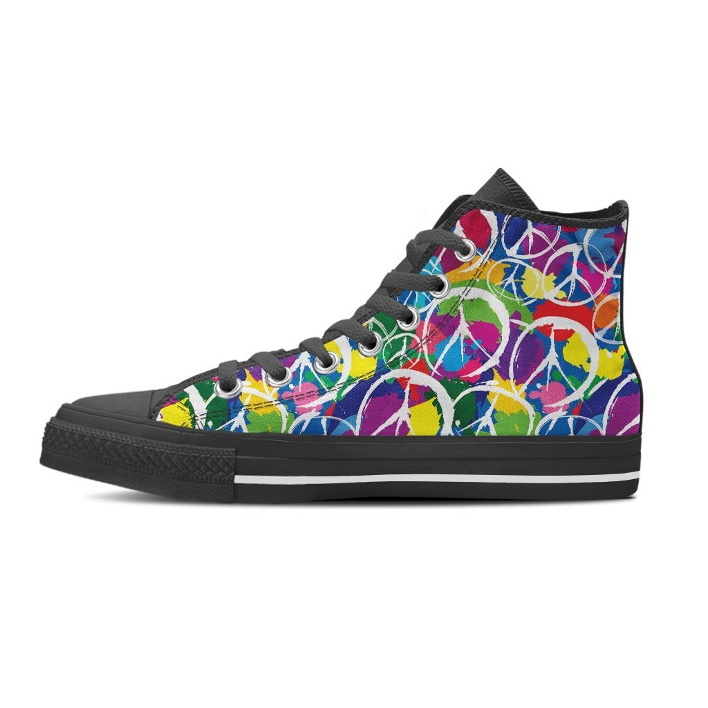 Colorful Hippie Women's High Top Shoes-grizzshop