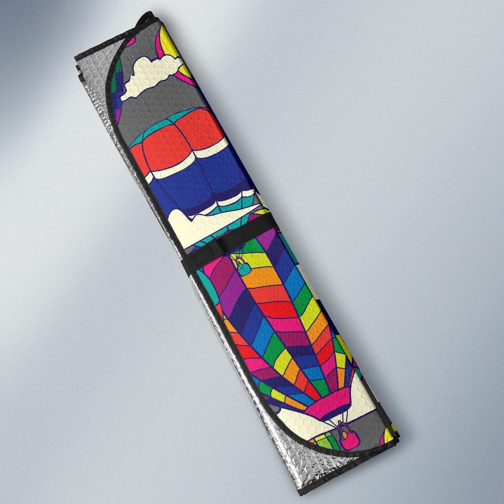 Colorful Hot Air Balloon Pattern Print Car Sun Shade-grizzshop