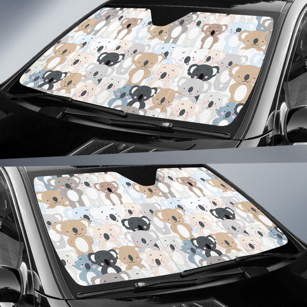 Colorful Koala Pattern Print Car Sun Shade-grizzshop