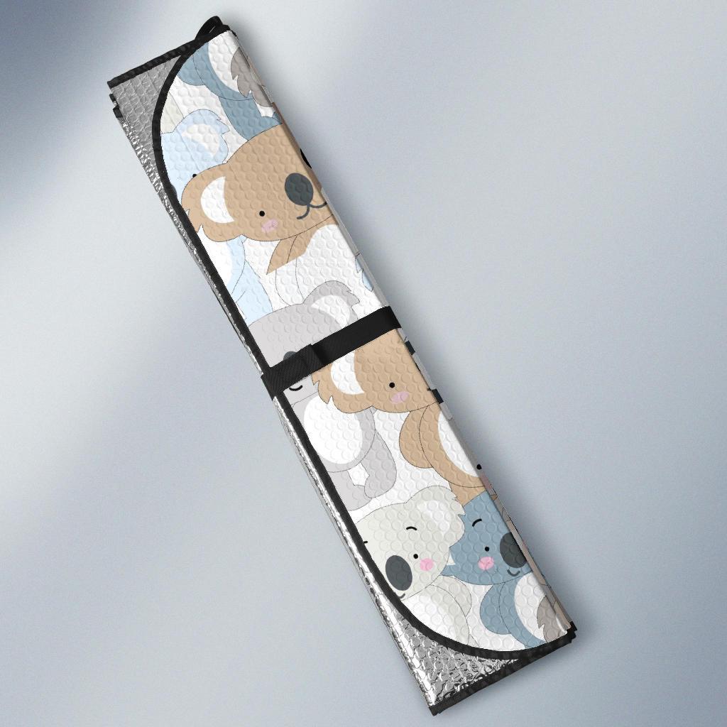 Colorful Koala Pattern Print Car Sun Shade-grizzshop