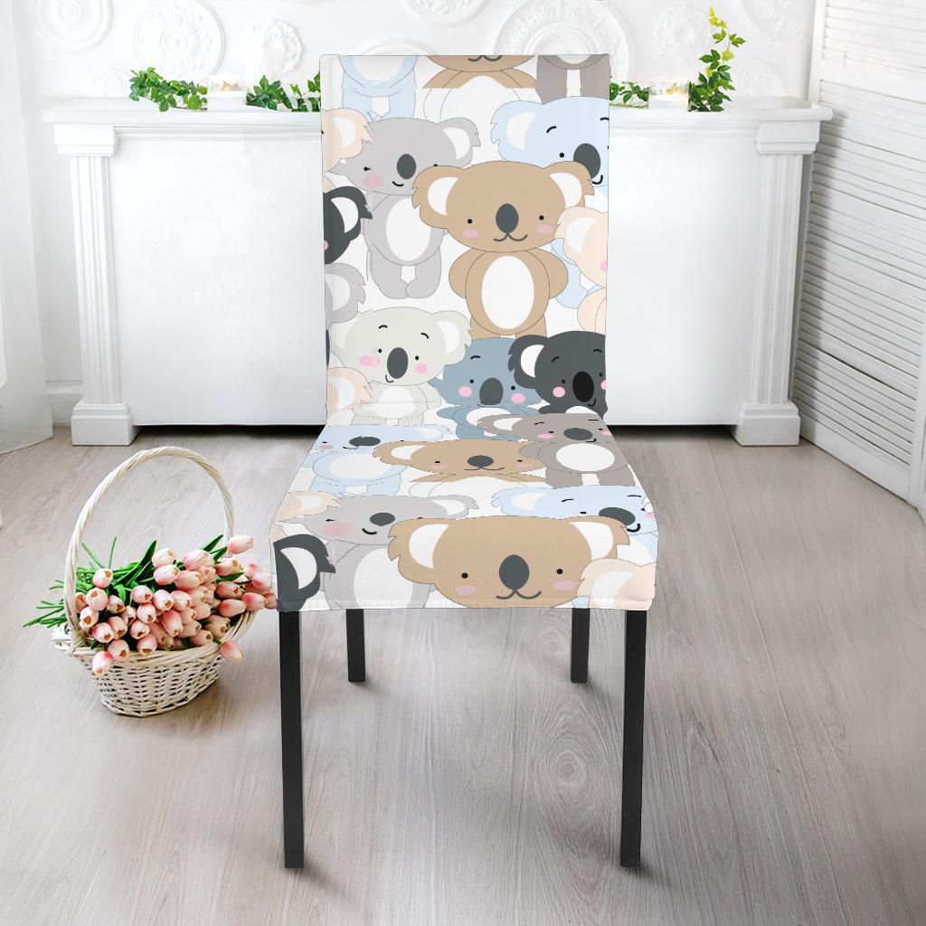 Colorful Koala Pattern Print Chair Cover-grizzshop