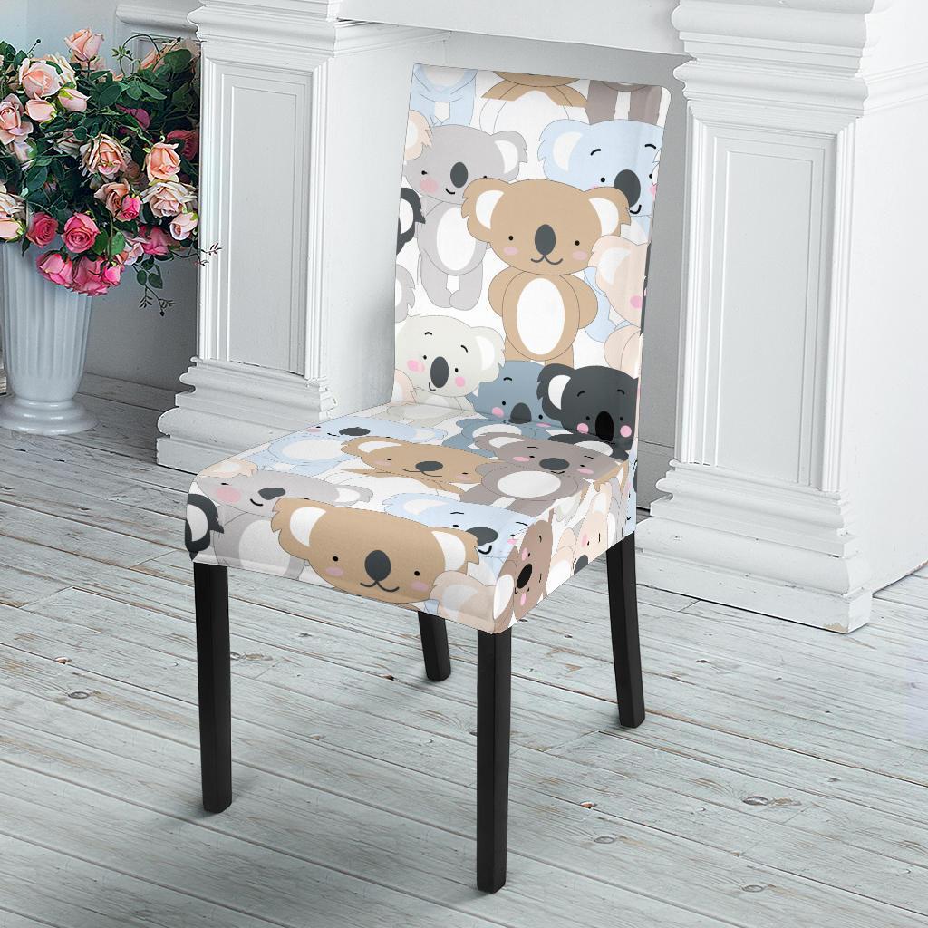 Colorful Koala Pattern Print Chair Cover-grizzshop