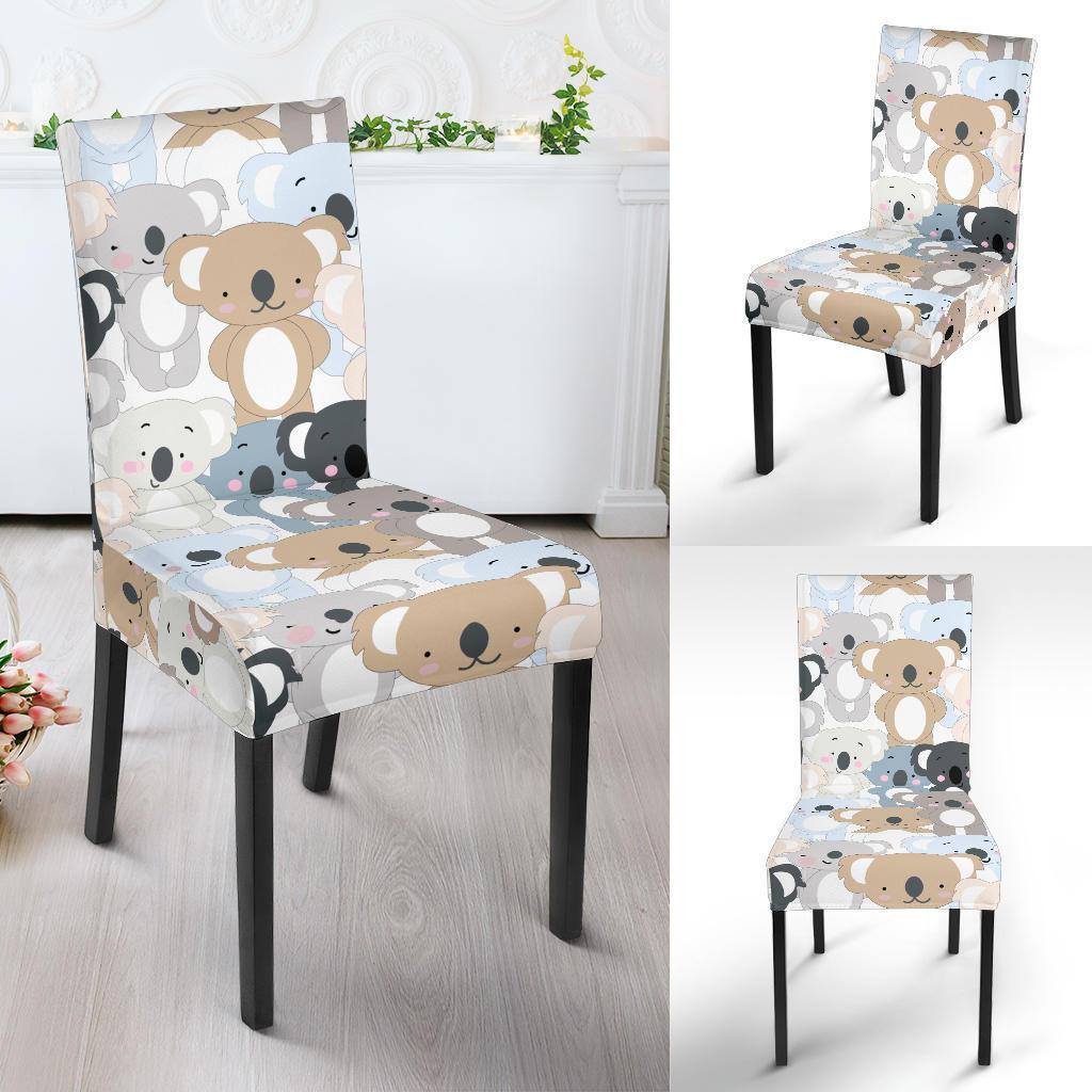 Colorful Koala Pattern Print Chair Cover-grizzshop