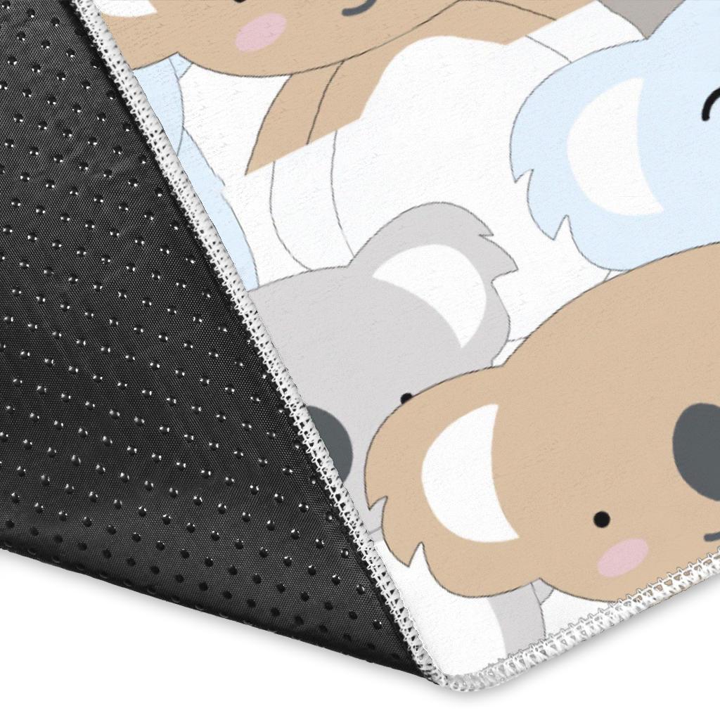 Colorful Koala Pattern Print Floor Mat-grizzshop