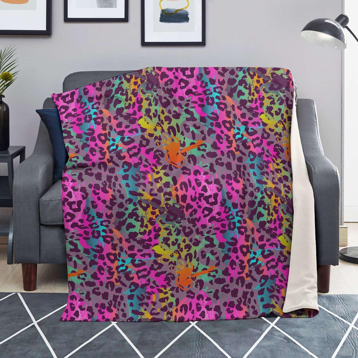 Colorful Leopard Blanket-grizzshop