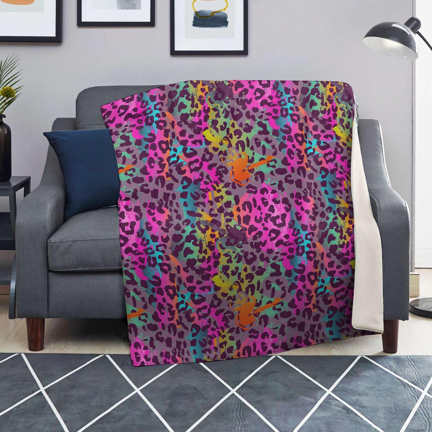 Colorful Leopard Blanket-grizzshop