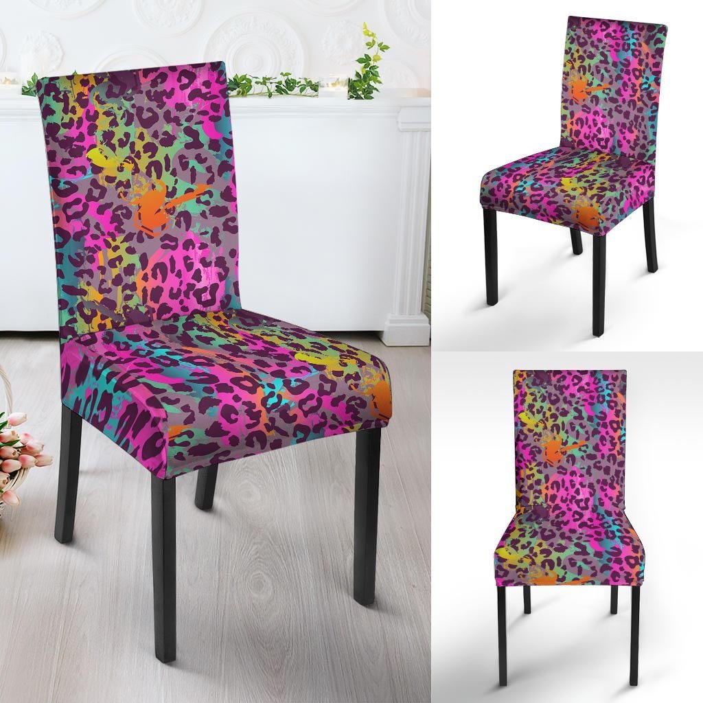 Colorful Leopard Chair Cover-grizzshop
