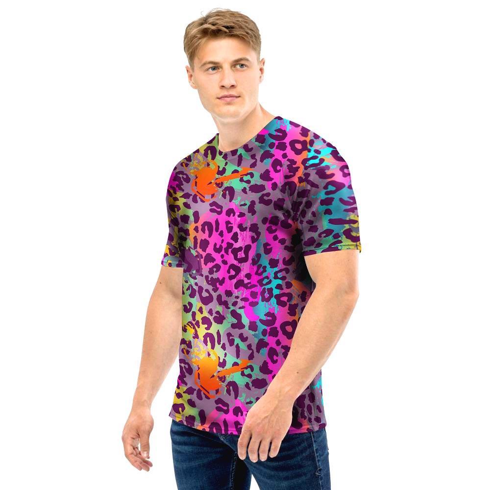 Colorful Leopard Men T Shirt-grizzshop