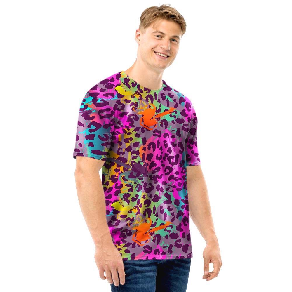 Colorful Leopard Men T Shirt-grizzshop