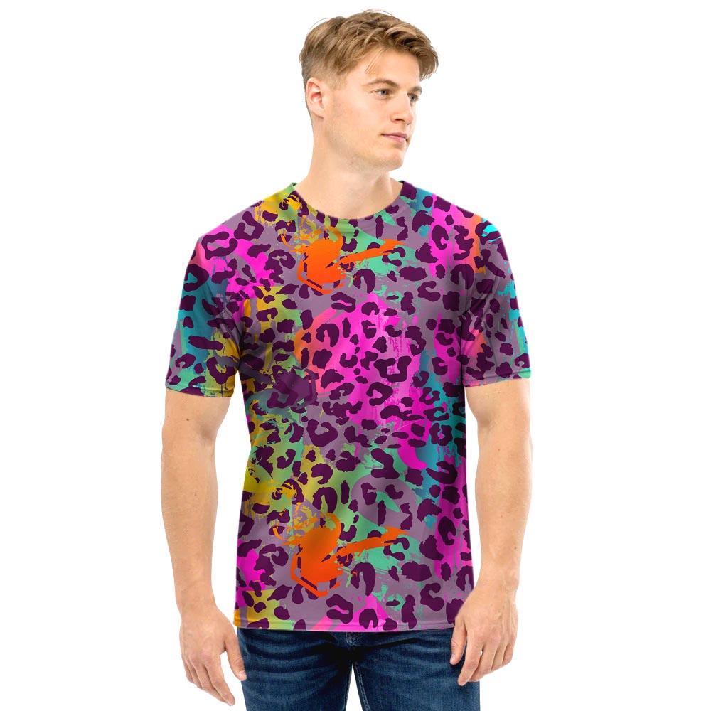 Colorful Leopard Men T Shirt-grizzshop