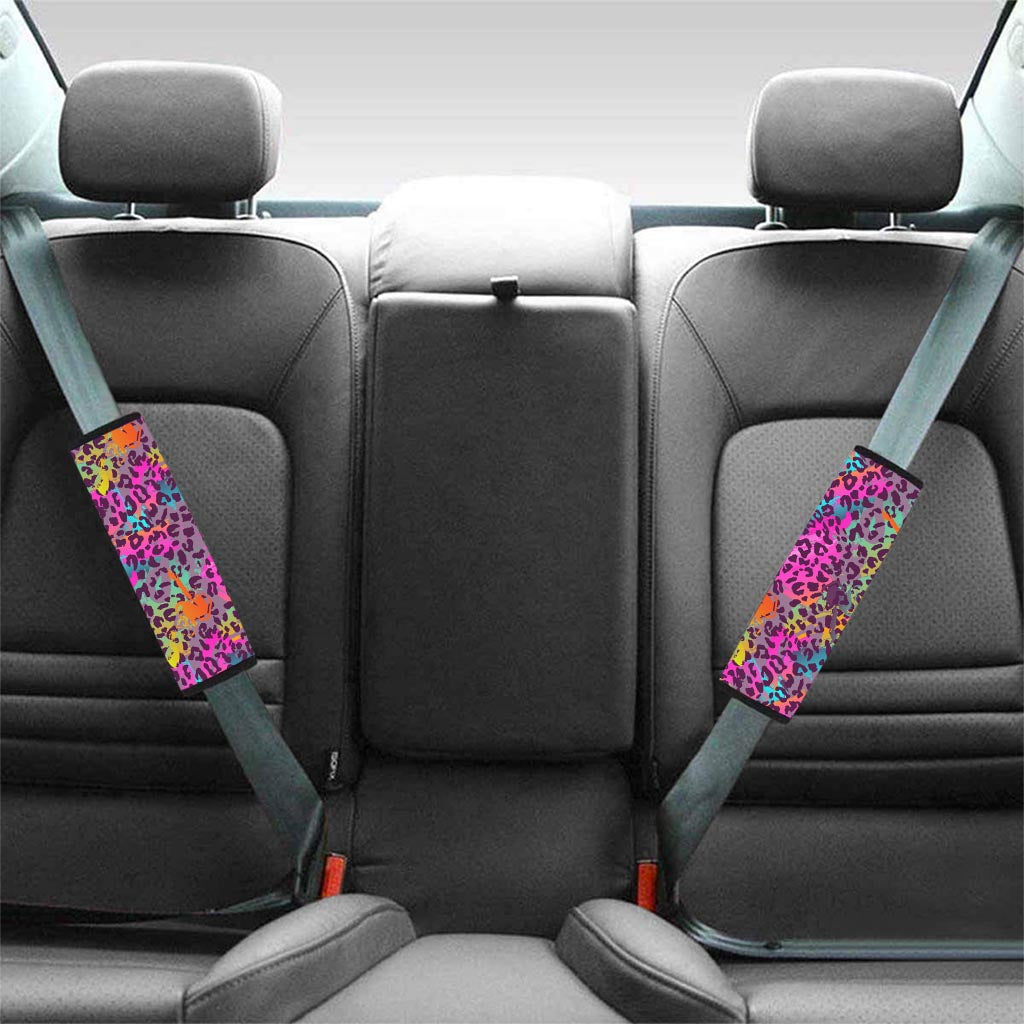 Colorful Leopard Seat Belt Cover-grizzshop