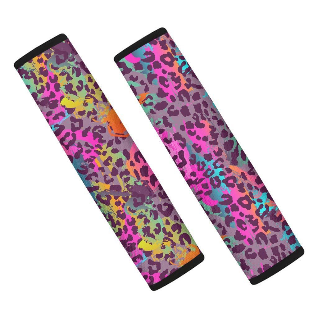 Colorful Leopard Seat Belt Cover-grizzshop