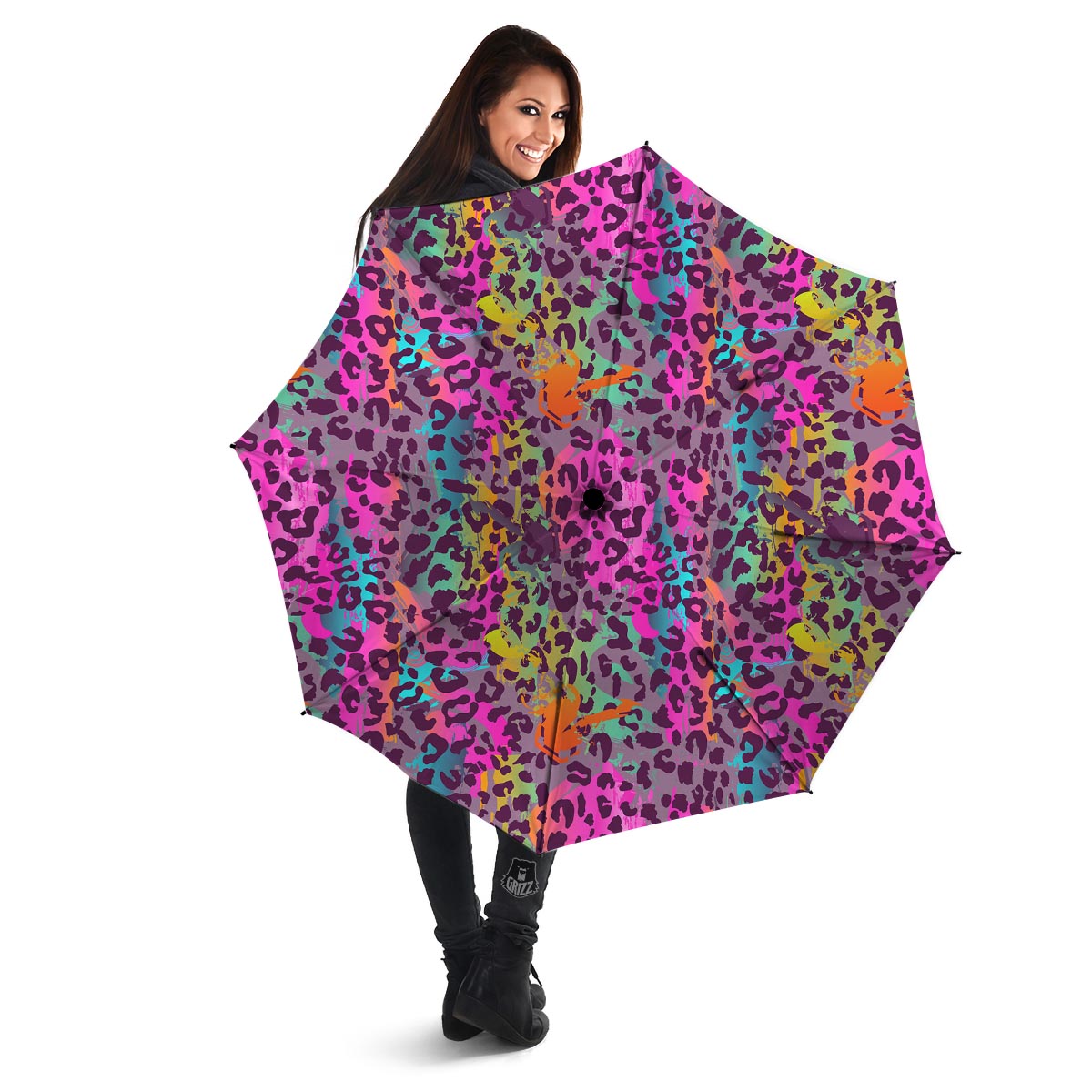 Colorful Leopard Umbrella-grizzshop
