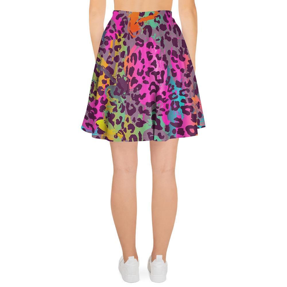 Colorful Leopard Women's Skirt-grizzshop