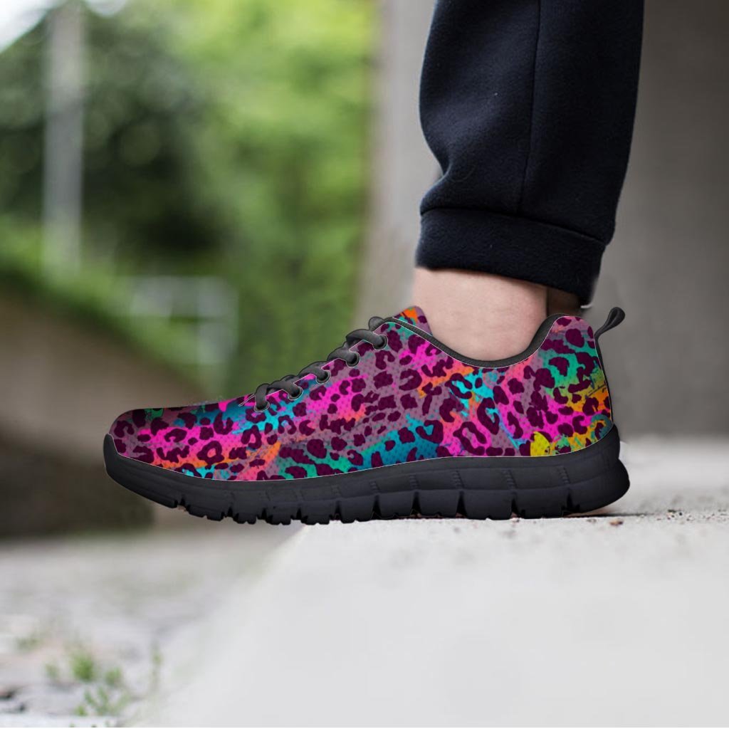 Colorful Leopard Women's Sneakers-grizzshop