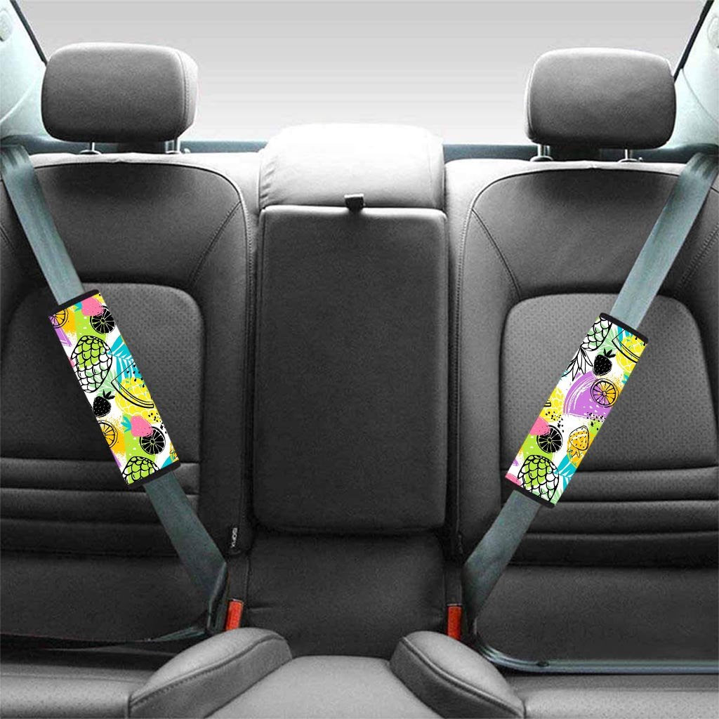 Colorful Mix Fruit Pineapple Hawaiian Print Seat Belt Cover-grizzshop