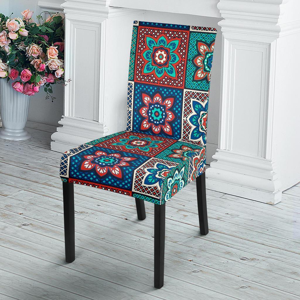 Colorful Mosaic Print Pattern Chair Cover-grizzshop