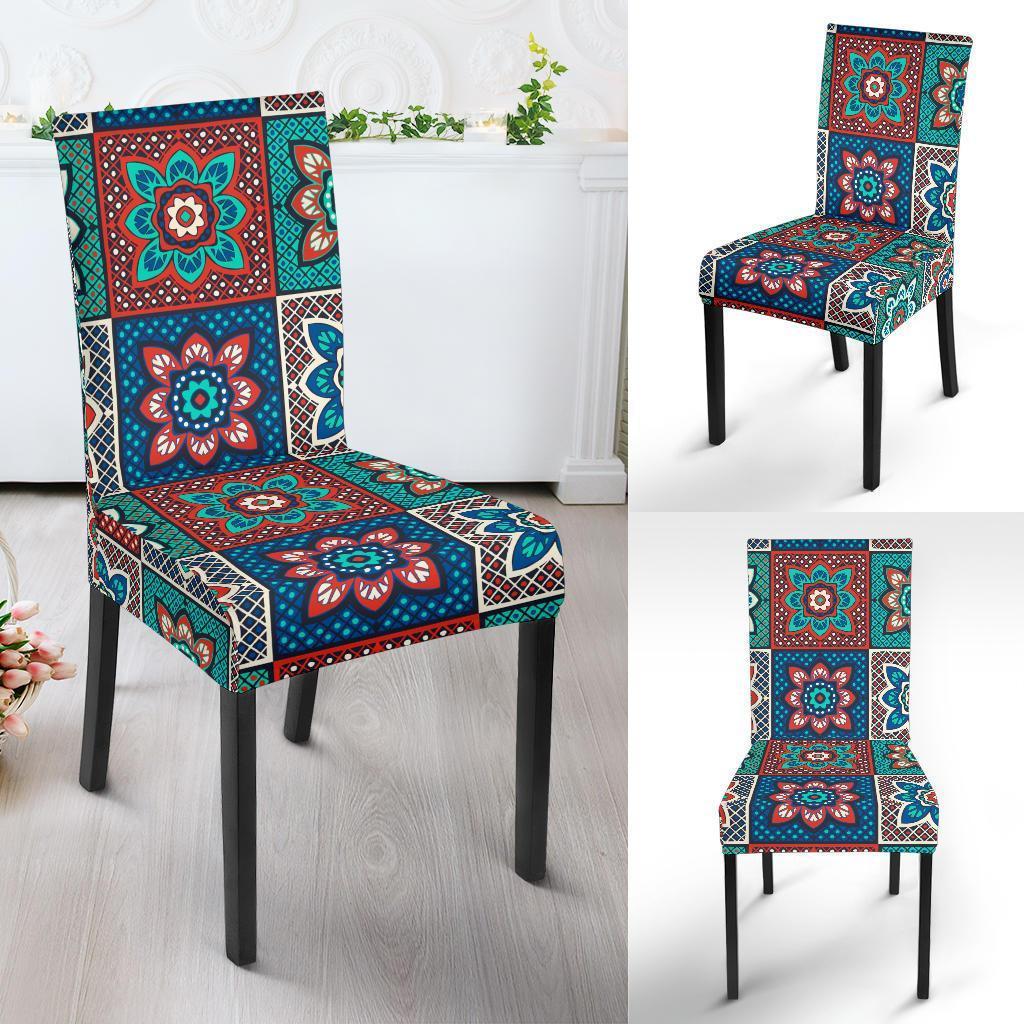 Colorful Mosaic Print Pattern Chair Cover-grizzshop