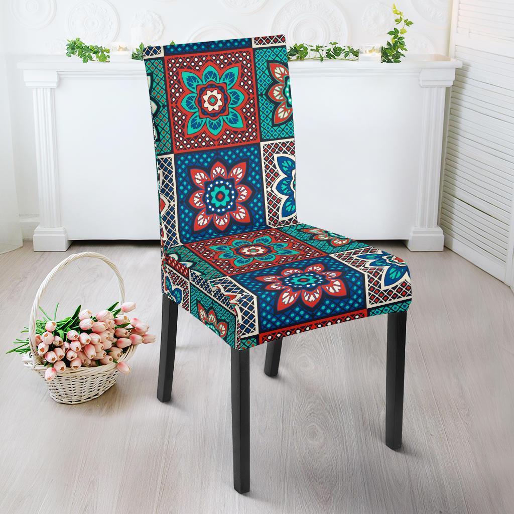 Colorful Mosaic Print Pattern Chair Cover-grizzshop