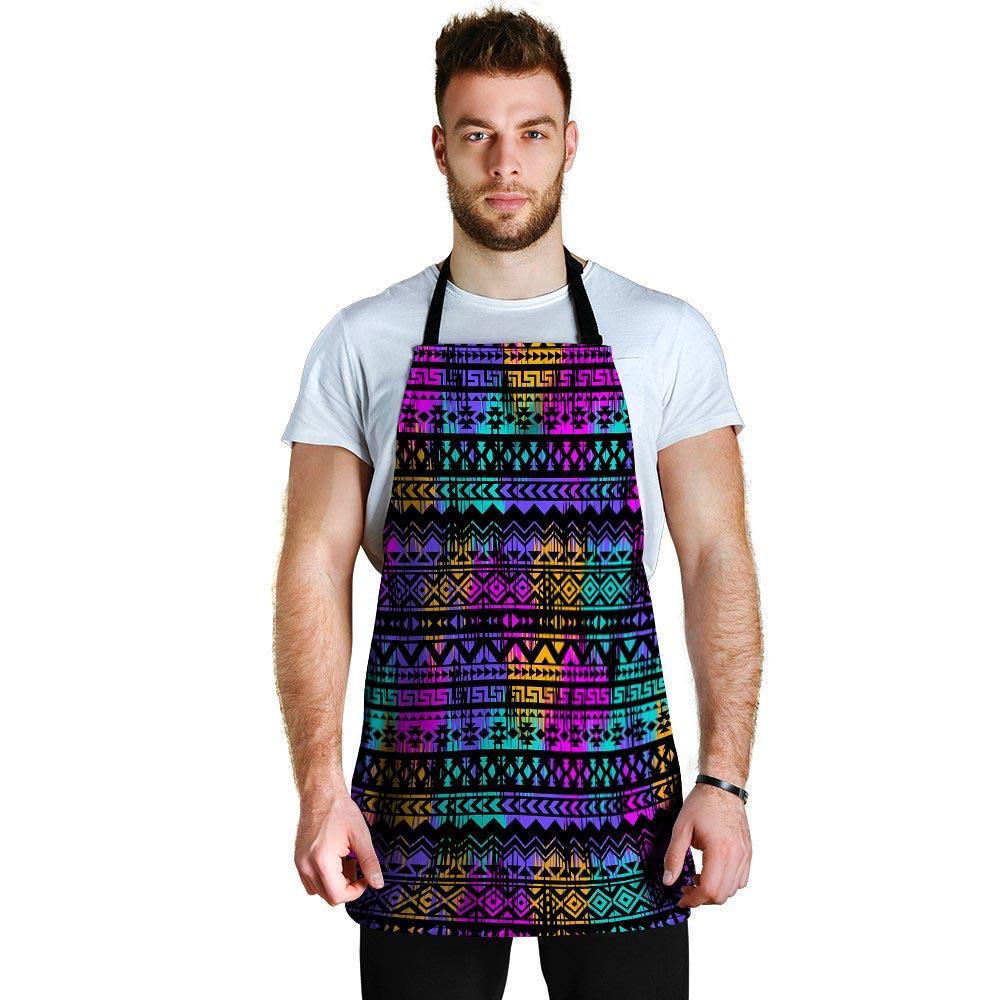 Colorful Native Aztec Geometric Men's Apron-grizzshop