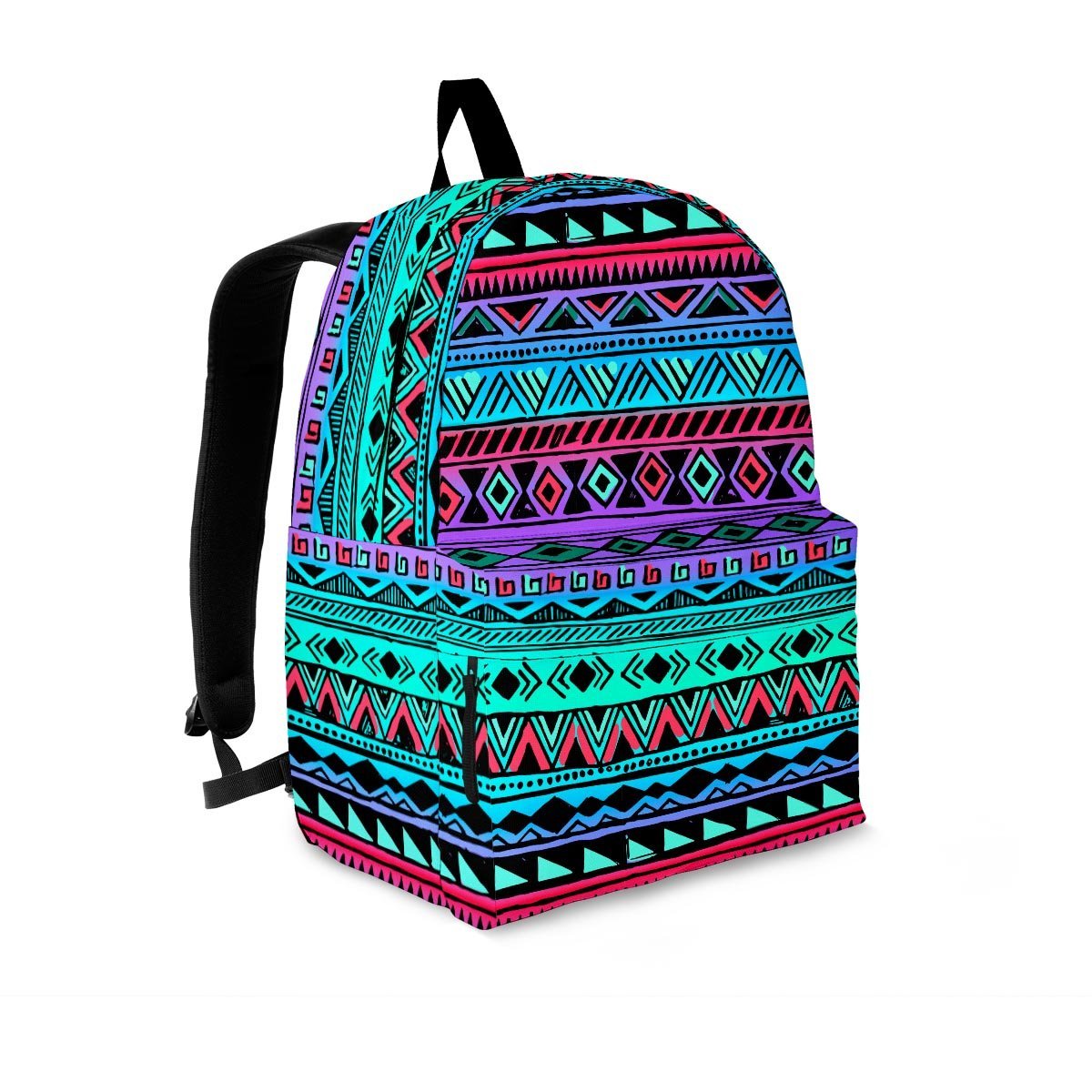 Colorful Neon Tribal Aztec Hand Drawn Backpack-grizzshop