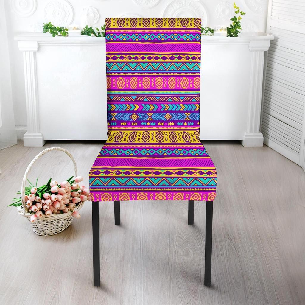 Colorful Neon Tribal Navajo Aztec Print Chair Cover-grizzshop