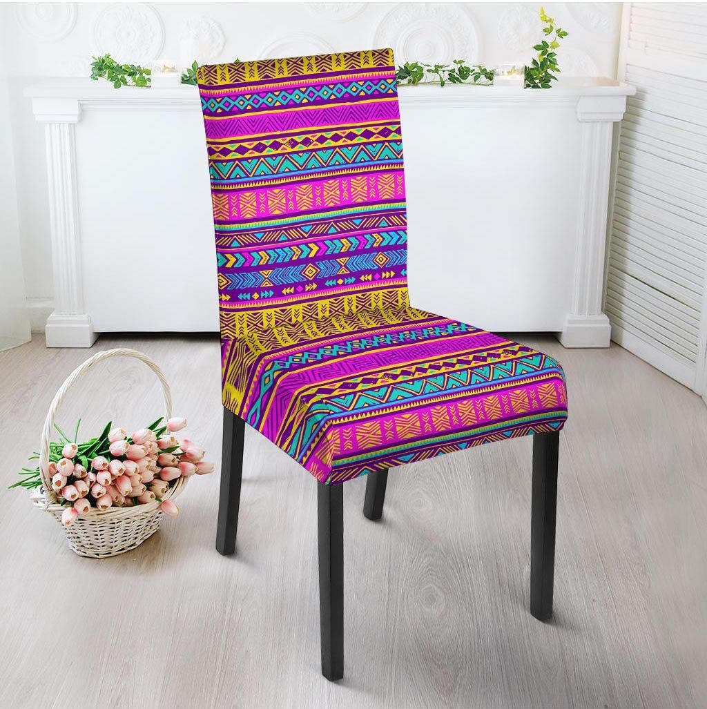 Colorful Neon Tribal Navajo Aztec Print Chair Cover-grizzshop