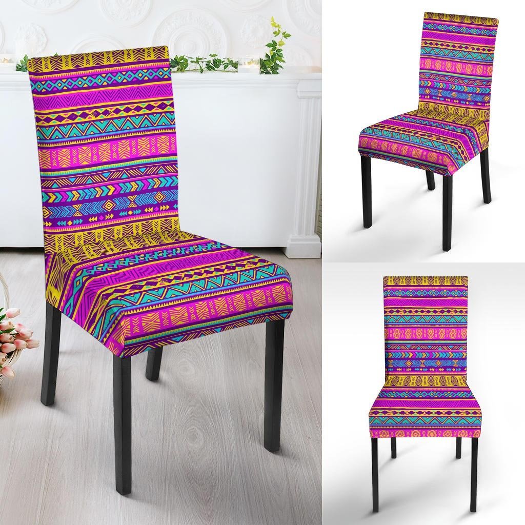 Colorful Neon Tribal Navajo Aztec Print Chair Cover-grizzshop