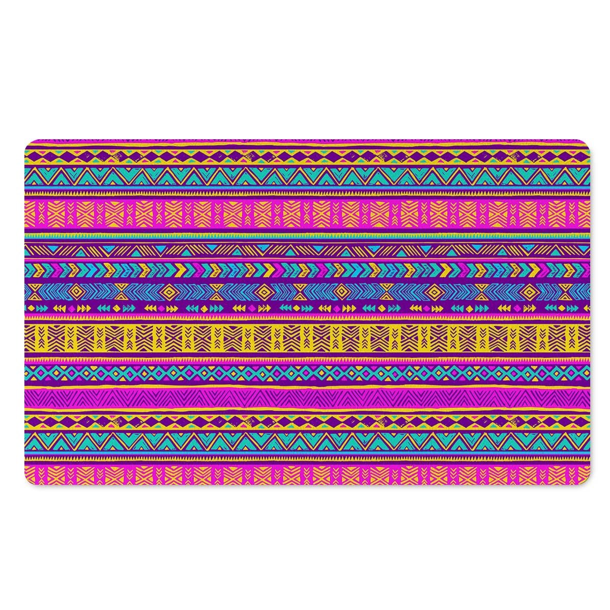 Colorful Neon Tribal Navajo Aztec Print Door Mat-grizzshop