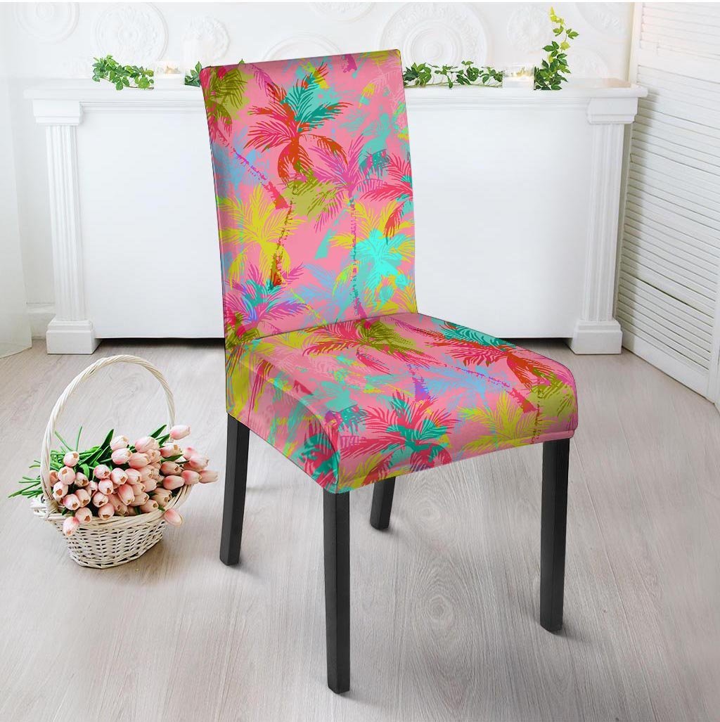 Colorful Palm Tree Hawaiian Print Chair Cover-grizzshop