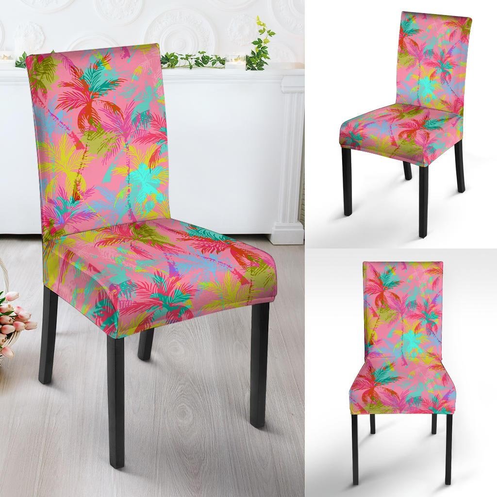 Colorful Palm Tree Hawaiian Print Chair Cover-grizzshop