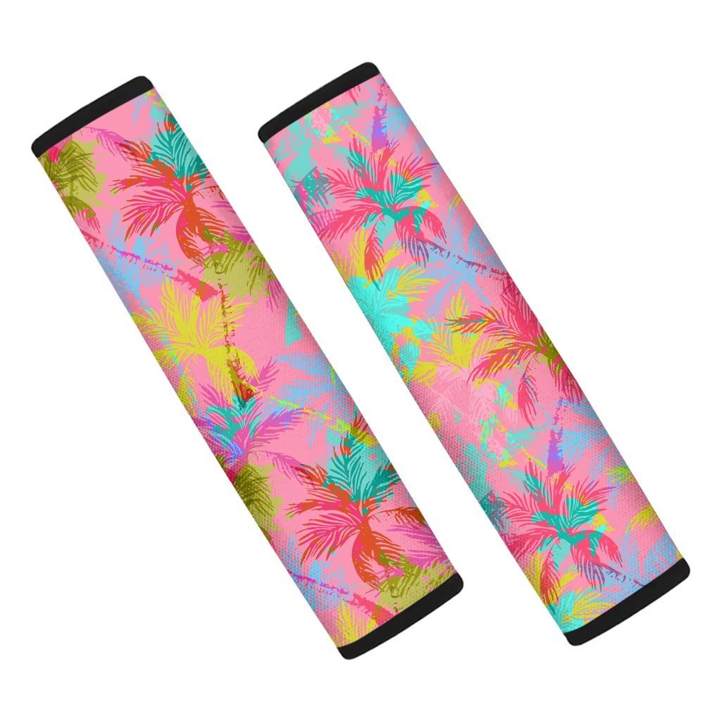 Colorful Palm Tree Hawaiian Print Seat Belt Cover-grizzshop
