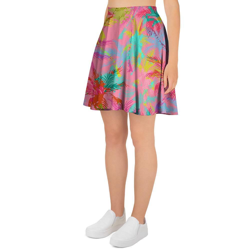 Colorful Palm Tree Hawaiian Print Women's Skirt-grizzshop