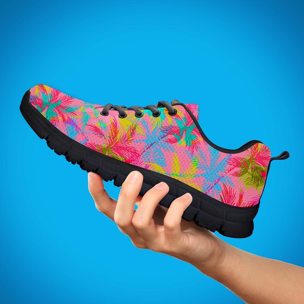 Colorful Palm Tree Hawaiian Print Women's Sneakers-grizzshop