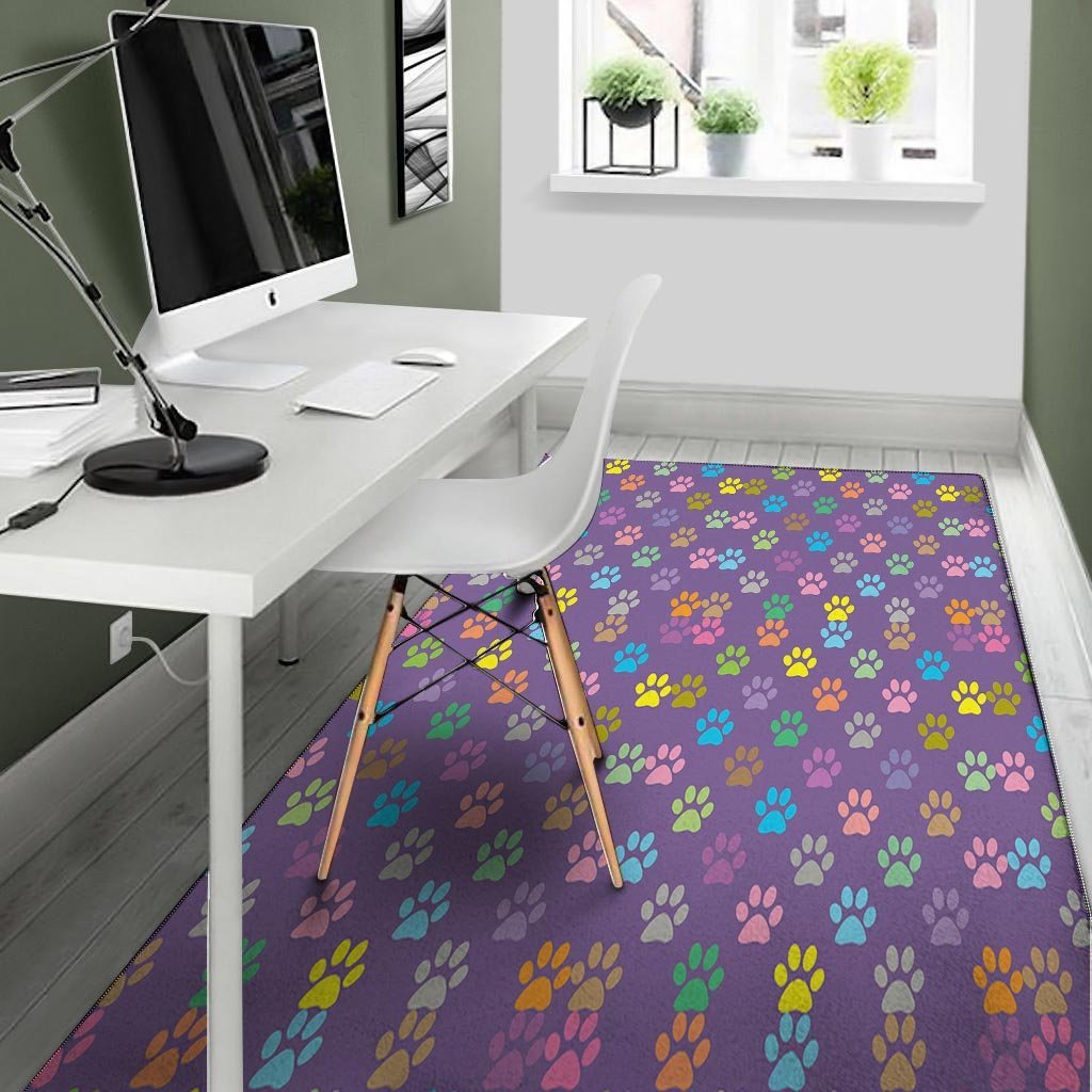 Colorful Paw Floor Mat-grizzshop