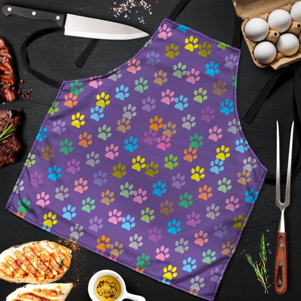 Colorful Paw Men's Apron-grizzshop