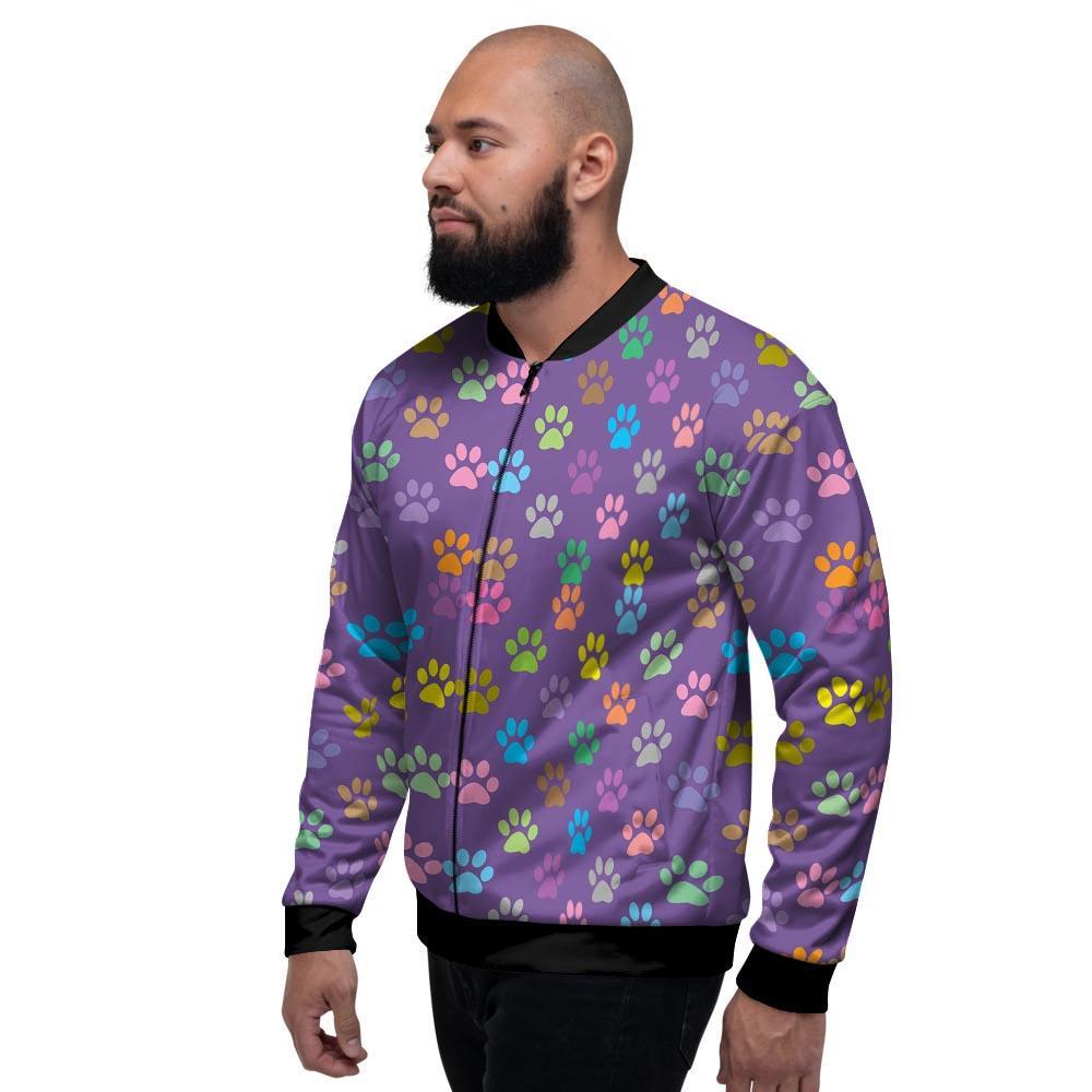 Colorful Paw Men's Bomber Jacket-grizzshop