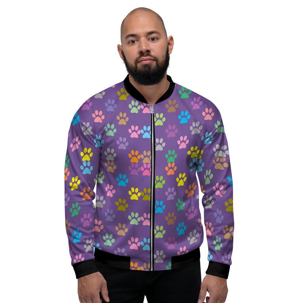 Colorful Paw Men's Bomber Jacket-grizzshop