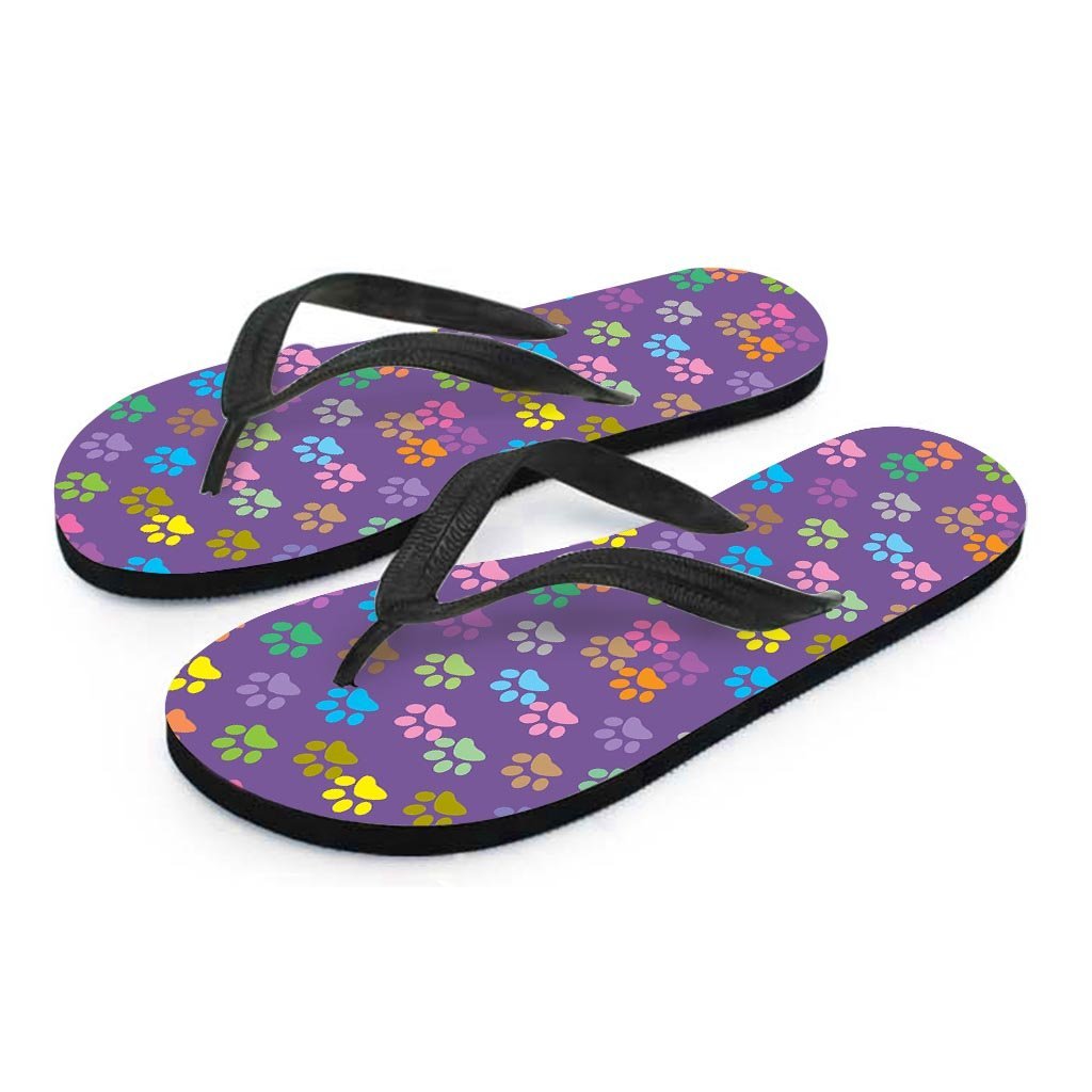 Colorful Paw Men's Flip Flops-grizzshop